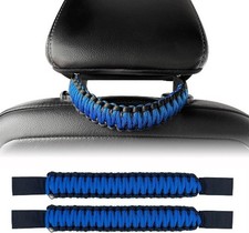 2Pack Headrest Grab Handles Universal Backseat Grab Handles Car Se Color: Blue