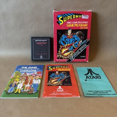 Atari 2600 Superman Special Edition Game Complete In Box CIB Tested WORKING!