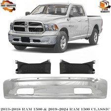 Front Bumper Chrome Kit For 2013-2018 Ram 1500 & 2019-2024 Ram 1500 Classic