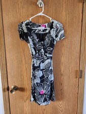 Black White Pink Floral Alice Temperley For Target Juniors Dress Sz 1