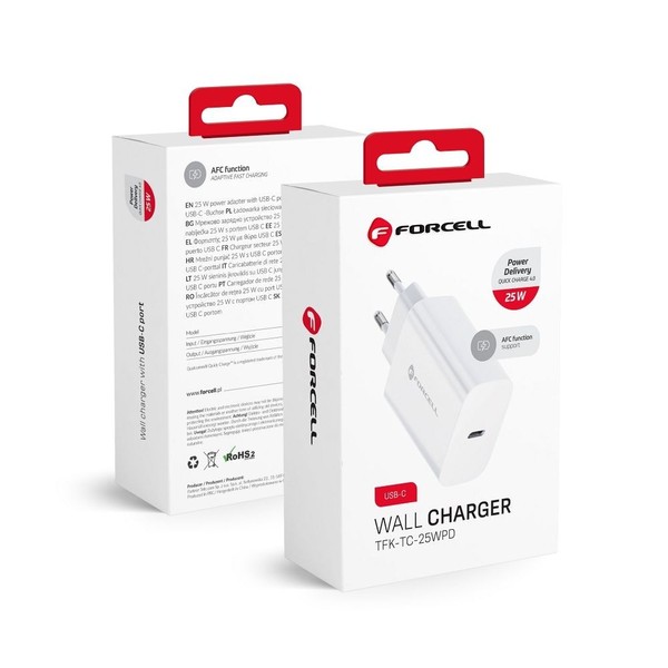Netz - LadegeräT Forcell Mit Usb Typ C - 3A 25W Pd Und Quick Charge 4.0-image