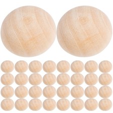  200 Pcs Hemisphere Wood Craft Balls Decorative Beads for Crafting
