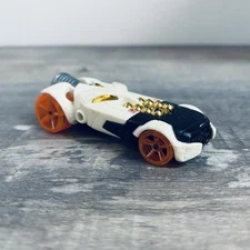 Hot Wheels Rocket Fire White/Black/Gold 2008 W/Orange Wheels 1:64 Loose Car