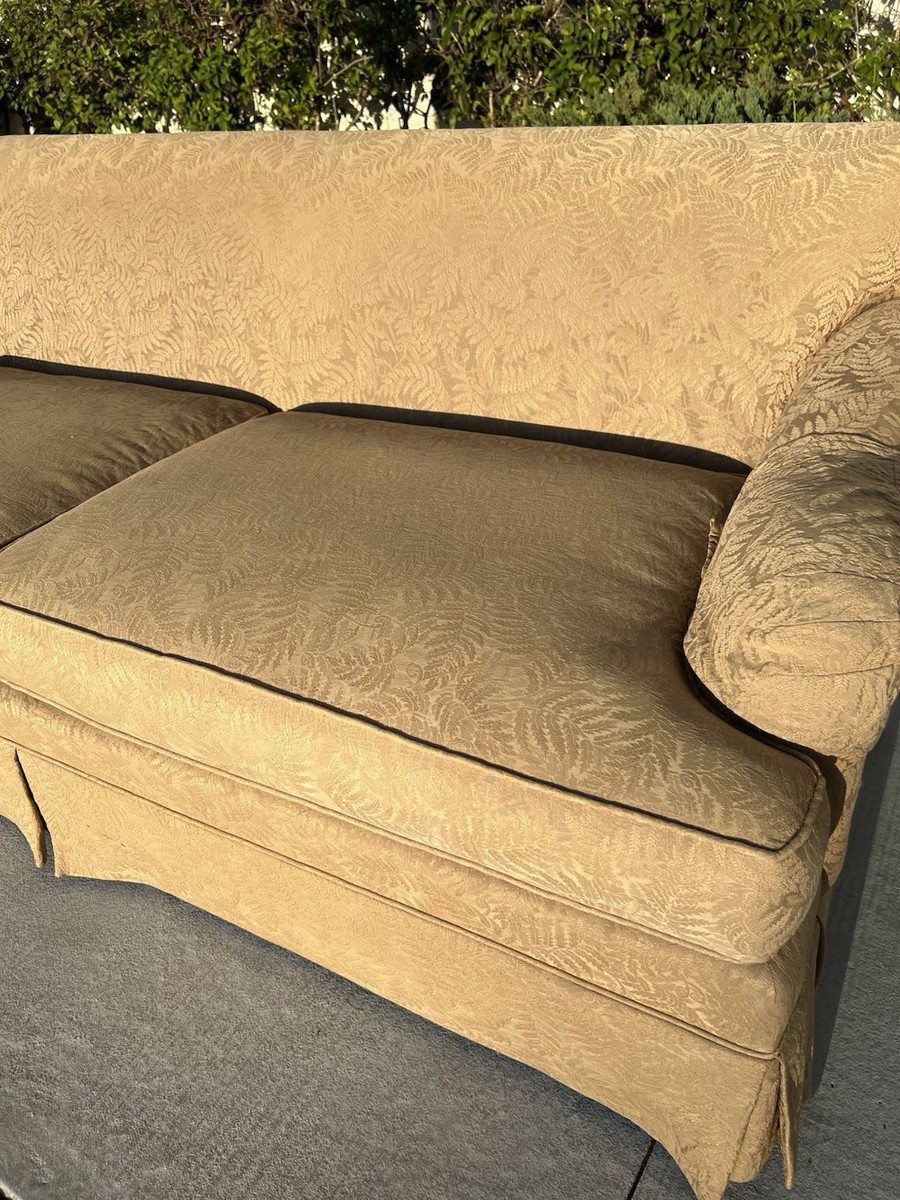 Very Nice Henredon Upholstered sofa With Fren Leaf Pattern | eBay