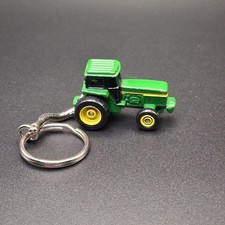 Green John Deere Tractor Keychain Diecast EUC