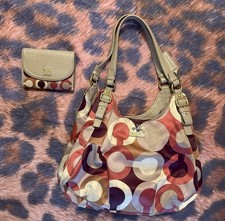 Vintage Maggie And Madison Coach Purse And Matching Wallet Set