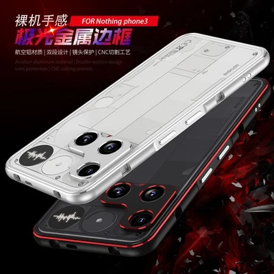 For Nothing Phone (3) Luxury Metal Aluminum Frame Protect Lens Bumper Case Cover