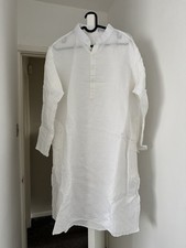 Men’s Size XL Long Sleeve Kurti Top White 