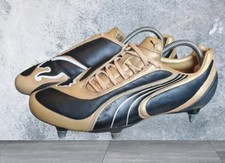 Mens Puma V3.08 Black & Gold Cup SG Football Boots Size 8 UK 