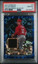 2024 PANINI DONRUSS RETRO 1984 MATERIALS BLUE ICE #19 DYLAN CREWS PSA 10