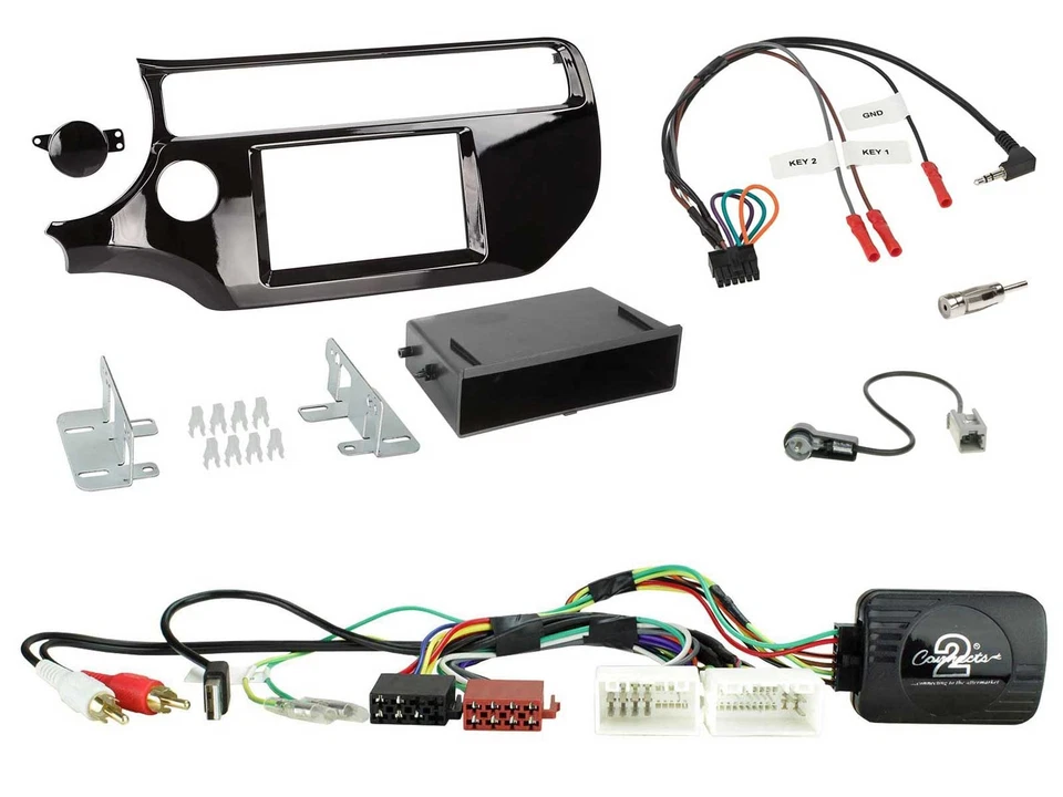 JVC Bluetooth DAB USB Lenkrad Autoradio für Kia Rio UB ab 03/2015 piano schwarz - Bild 3 von 4