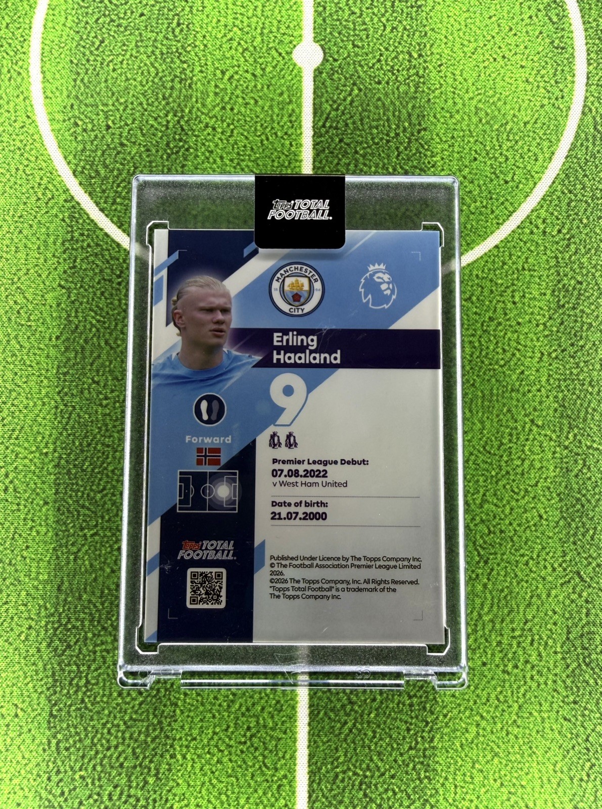 2025-26 Topps Total Football Erling Haaland Limited Edition /50 SEALED Man City view 2