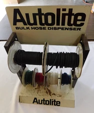 OEM Ford 1960's Autolite Bulk Hose Wire Dispenser Display Sign Mustang Torino +