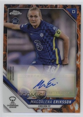 2021 Topps Inferno Refractor 27/75 Magdalena Eriksson #BA-ME Rookie Auto RC 1o2