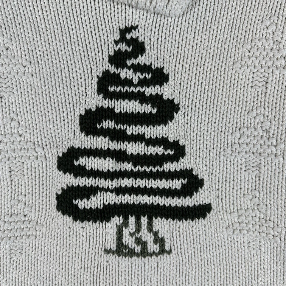 Suéter de Colección COTTON COUNTRY PARKHURST Cuello Capucha Árbol de Navidad Blanco roto Pequeño Foto 2 de 4