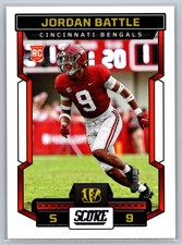 2023 Score #386 Jordan Battle RC - Cincinnati Bengals