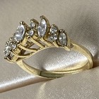 Vintage 14K Gold Ring Cubic Zirconia Round And Marquise Cut 3.52g Sz 6.75 — photo 4