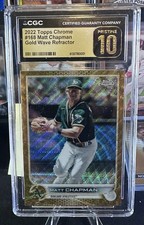 2022 Topps Chrome Matt Chapman Gold Wave /50 CGC Pristine 10 🔥💎 Athletics