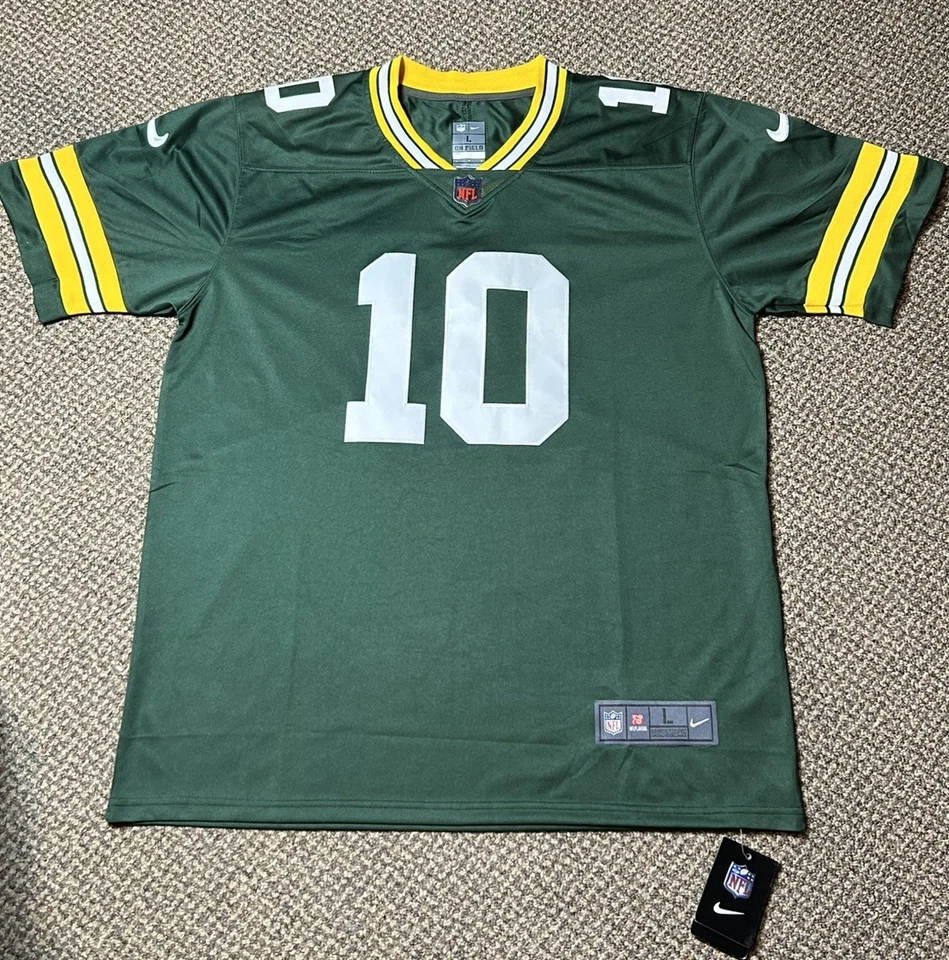 Camiseta deportiva para hombre Jordan Love #10 Green Bay Packers onField cosida verde Foto 2 de 4