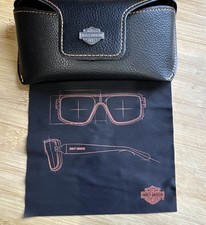 NEW Harley-Davidson Semi-Hard Eyeglasses Case With Microfiber Cleaning Cloth