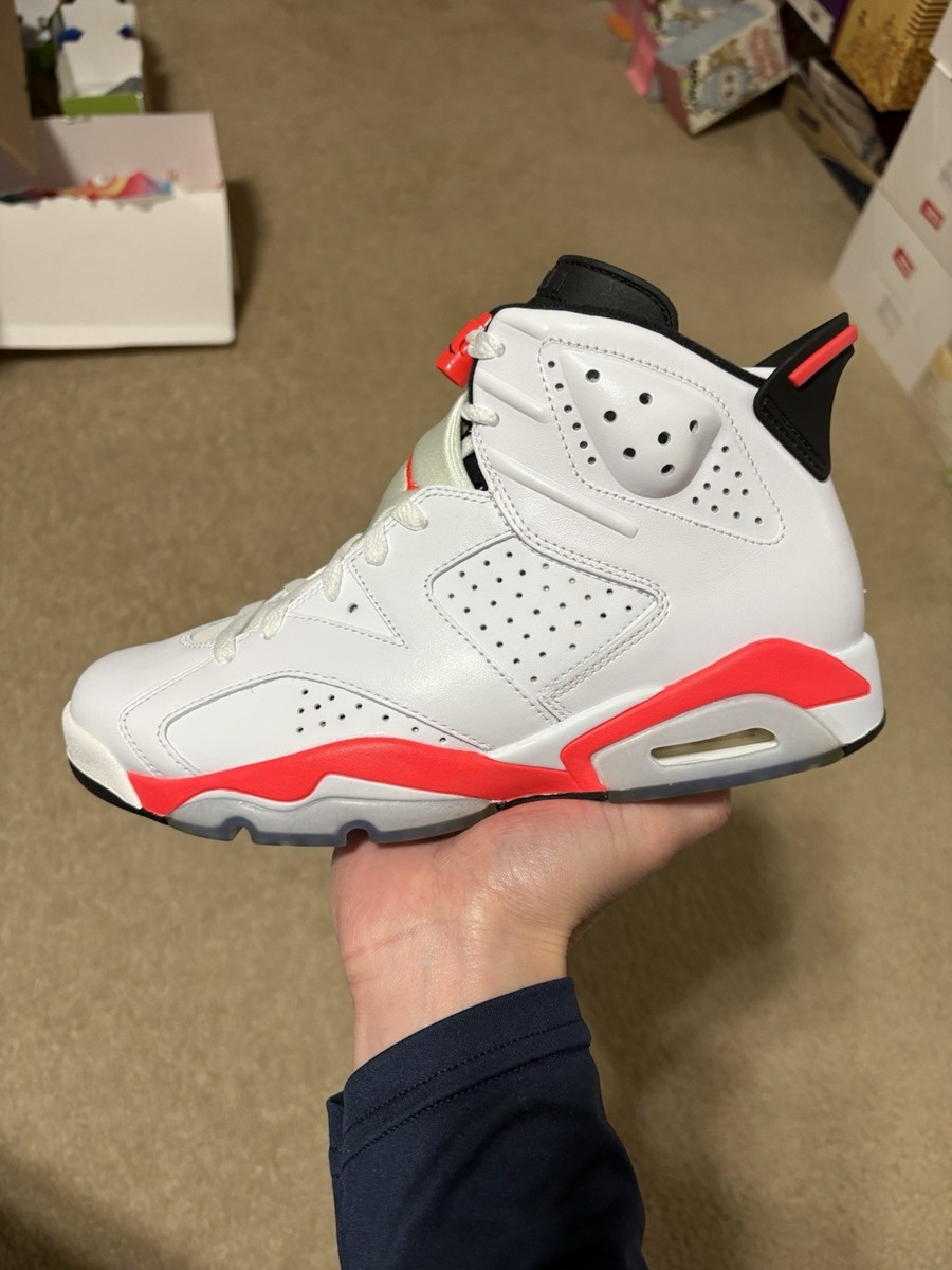 Nike Air Jordan 6 白/赤 スニーカー Size 8.5 - Air Jordan 6 Retro Infrared Pack White for sale online