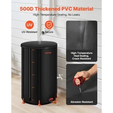 VEVOR Collapsible Rain Barrel, 66 Gallon Portable Rain Water Collection Barrel,