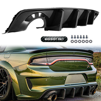 Fits 2020-2024 Dodge Charger Widebody SRT Carbon Fiber Rear Bumper Diffuser Lip