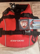 EZY DOG Flotation Vest Device Red Adjustable Reflective Heavy Duty Size XS