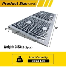 Modular Threshold Ramps 2" Rise 3000LBS Capacity Wheelchair Scooters NON Slid