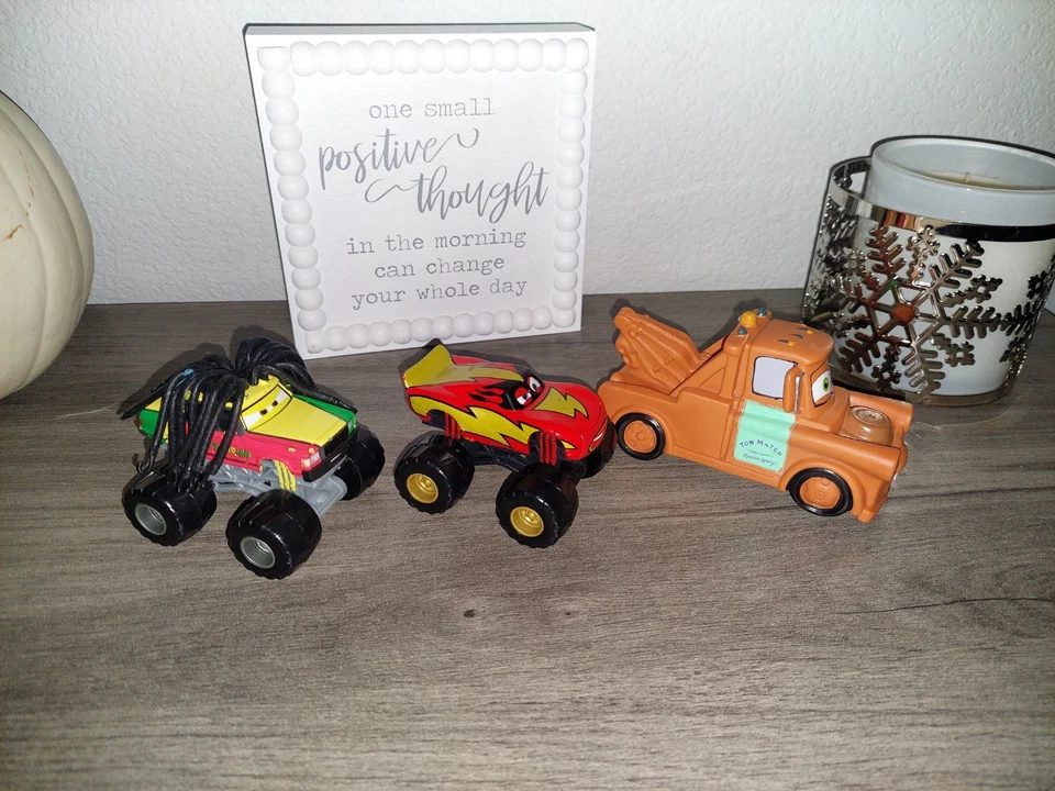 Disney Pixar Cars Toon Monster Truck Lot McMean Rasta Carian Lot 3 - Image 3 of 4