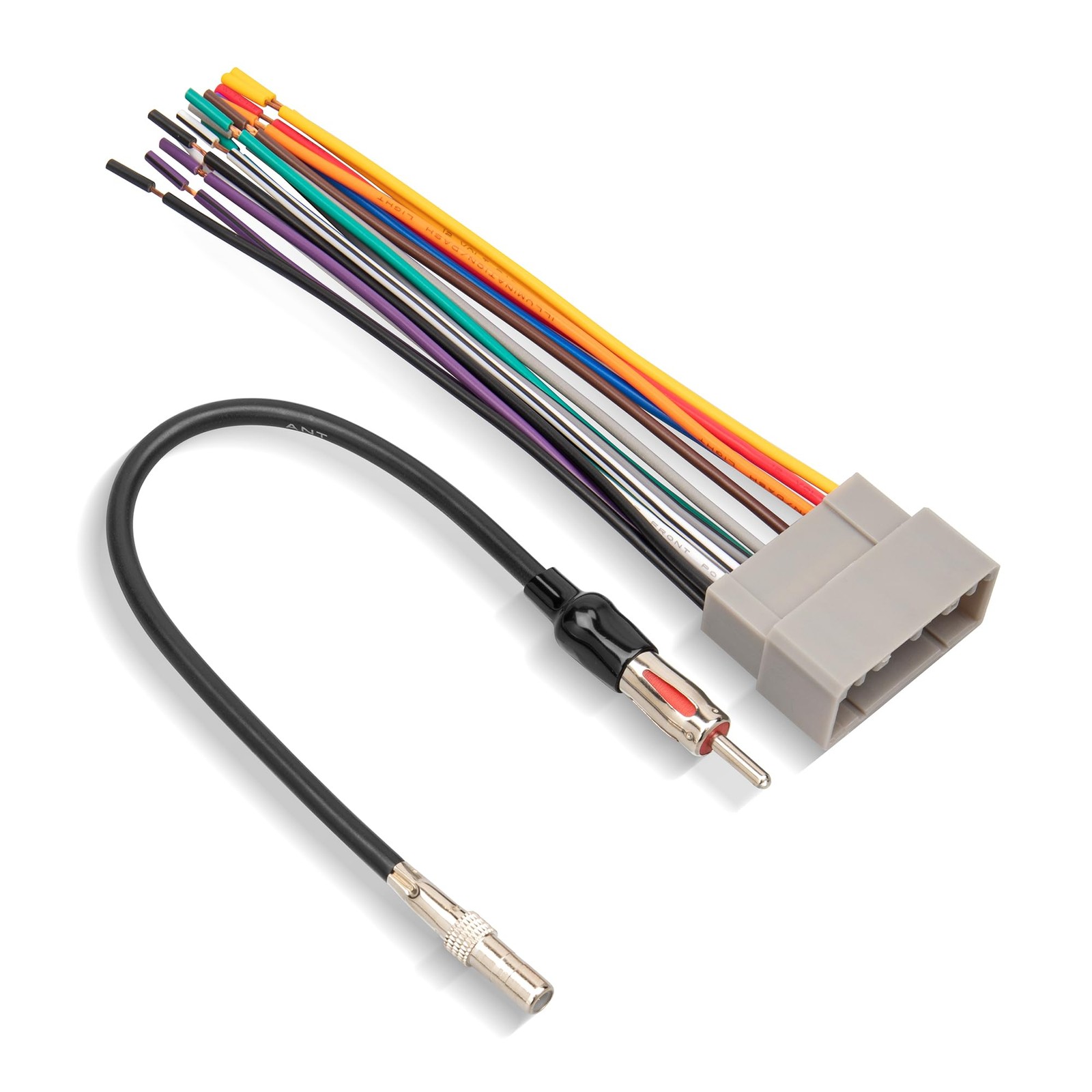 Aftermarket Radio Install Wire Harness W/Antenna Adapter Plu