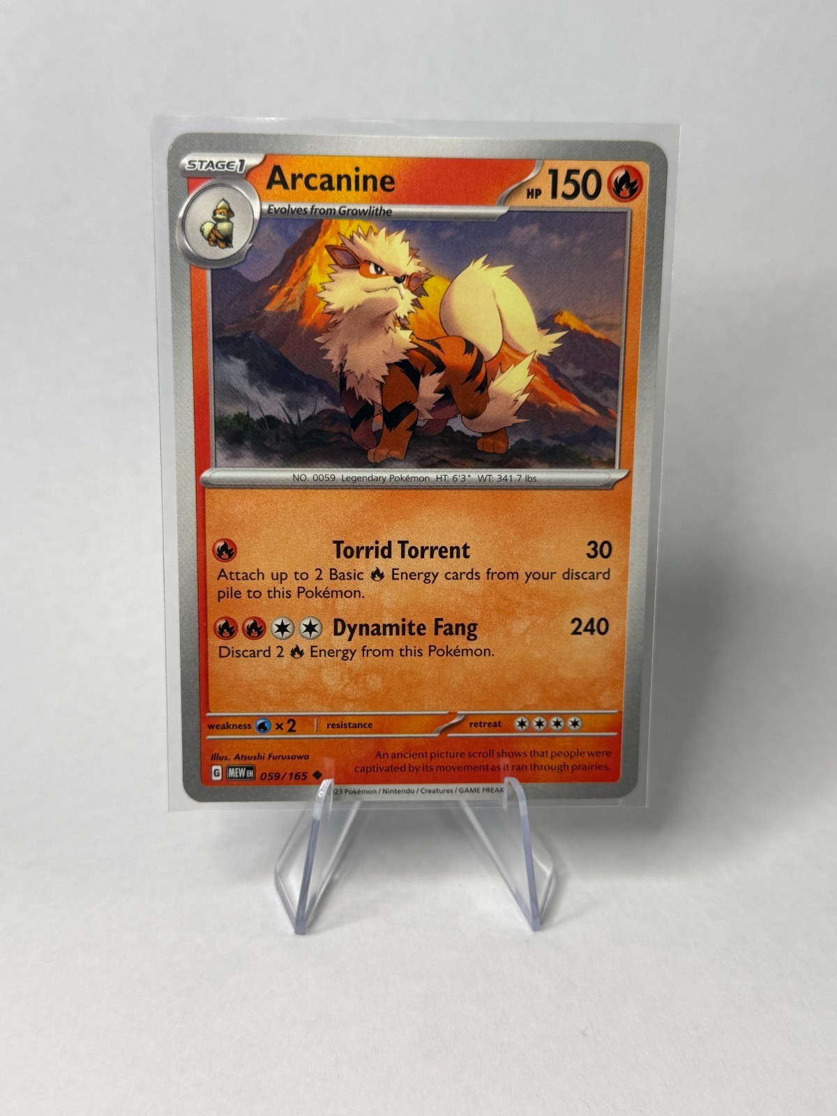 Arcanine 059/165 Pokemon 151 Scarlet Violet NM/M