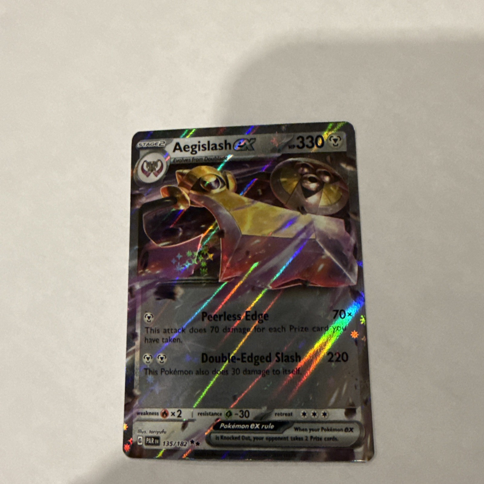 Pokemon Aegislash ex 135/182 Paradox Rift Double Rare Holo