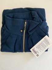 Lululemon Scuba Oversized Funnel Neck Half Zip CLUB BLUE WITH GOLD MED/LGE NWT