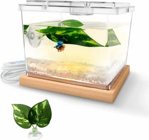 Aquarium Fish Tank Starter Kit with LED Lighting Gallon Fish Tank USA