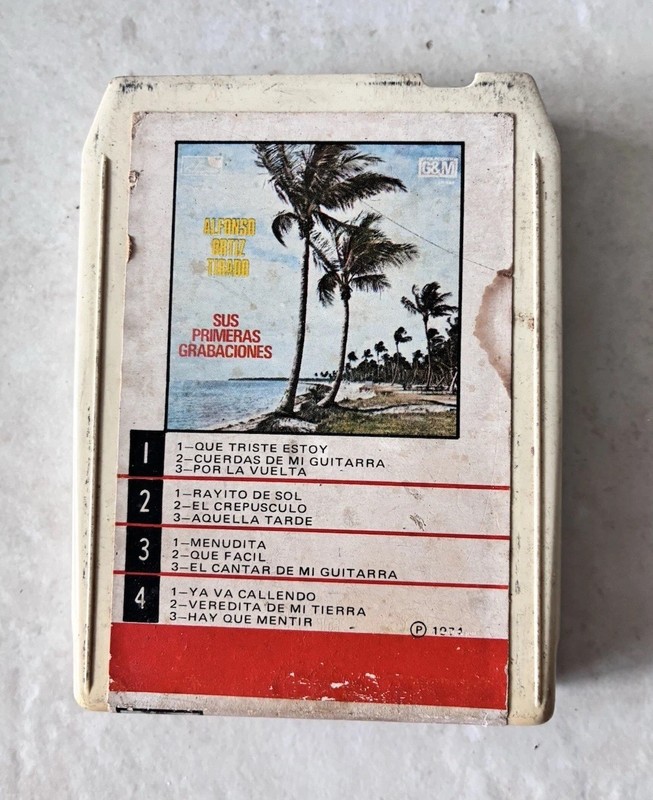 Alfonso Ortiz Tirado Sus Primeras Grabaciones - G&M 8 Track Cartridge Tape