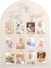 My First Year Photo Frame My First Year Photo Board Wooden 12 Month Picture Baby