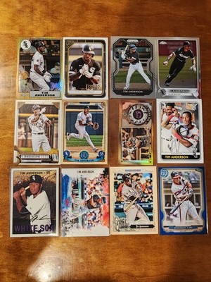 Tim Anderson, Chicago White Sox, 12 Baseball Trading Card Lot #2, RC