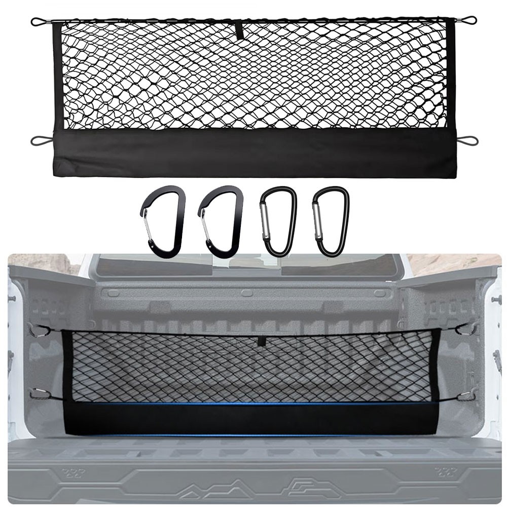 Truck Bed Envelope Style Cargo Net For Chevy Silverado & GMC Sierra 1500 2013-24