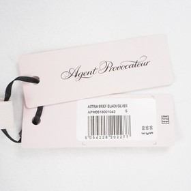 Agent Provocateur Astria Bra & Brief In Black/Silver (Set of 2) - W Size 36B & 5