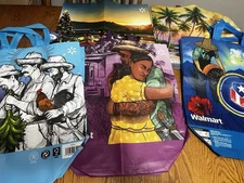 Walmart Reusable Tote Shopping Grocery Bags Limited Edition Christmas Holiday PR