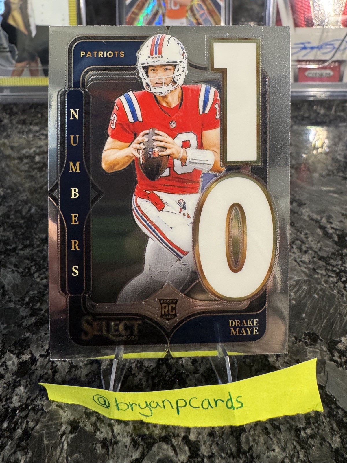 2024 Panini Select #20 Drake Maye Select Numbers RC New England Patriots