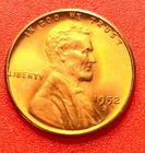 1952-S Lincoln Wheat Cent Penny GEM RD BU From an Original Bank Roll