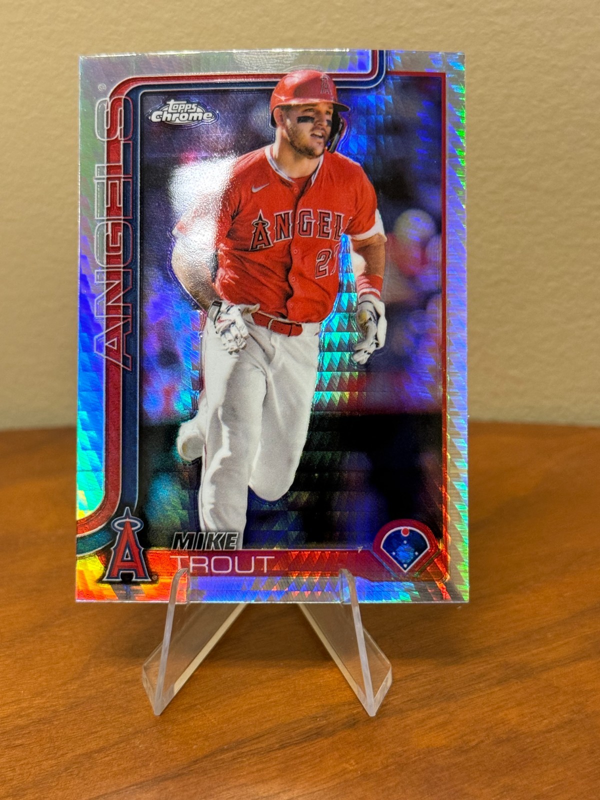 2025 Topps Chrome - Mike Trout #100 Prism Refractor