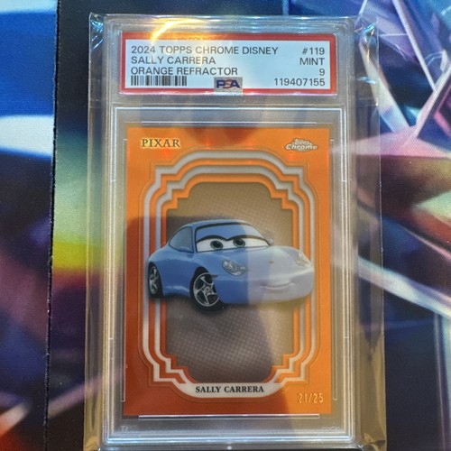 2024 Topps Chrome Disney #119 Sally Carrera Orange Refractor /25 PSA MINT 9 🔥🔥