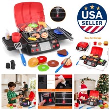 Toddler-Friendly BBQ Grill Set with Realistic Smoke Gift Idea for Ages 2-6