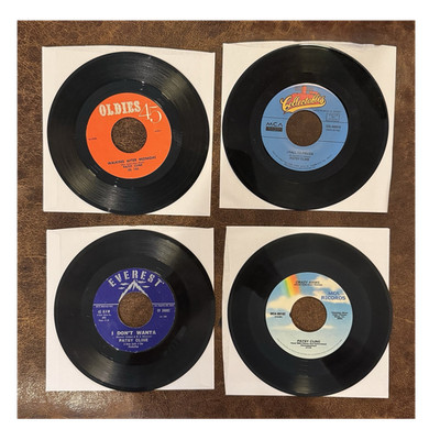 Patsy Cline 45 RPM Record Lot (4) Walking After Midnight , I Fall To Pieces
