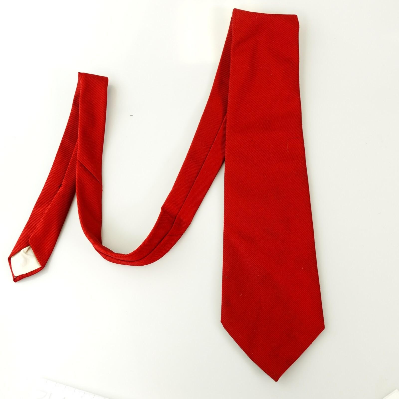 Neck Tie Mens Red Solid Simple Basic Wedding Mode… - image 2