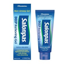 Salonpas Deep Pain Relieving Gel Topical Analgesic Fast Absorbing 2.75 Oz 78 g 