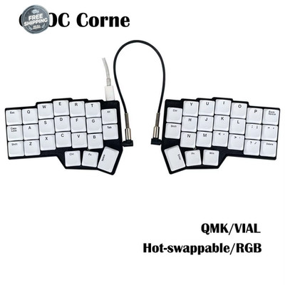 Corne Split Mechanical Keyboard Hot-Swap Kailh Choc V1/V2 RGB VIAL 42 Key